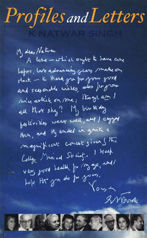 PROFILES AND LETTERS